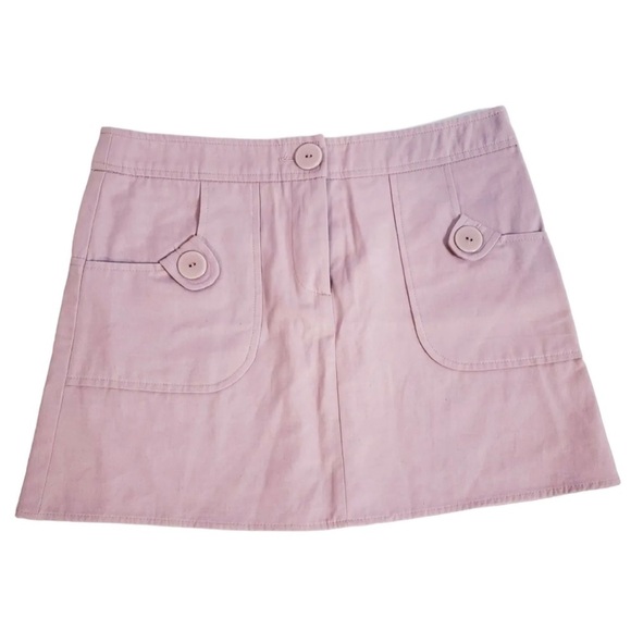 Nwts Ulla Johnson Mauve Pastel Pink Purple 100% Cotton Mini Skirt with Pockets - Picture 3 of 14